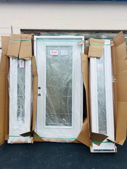 Brand New Hurricane Impact Door With Double Sidelight 68.5x80.5