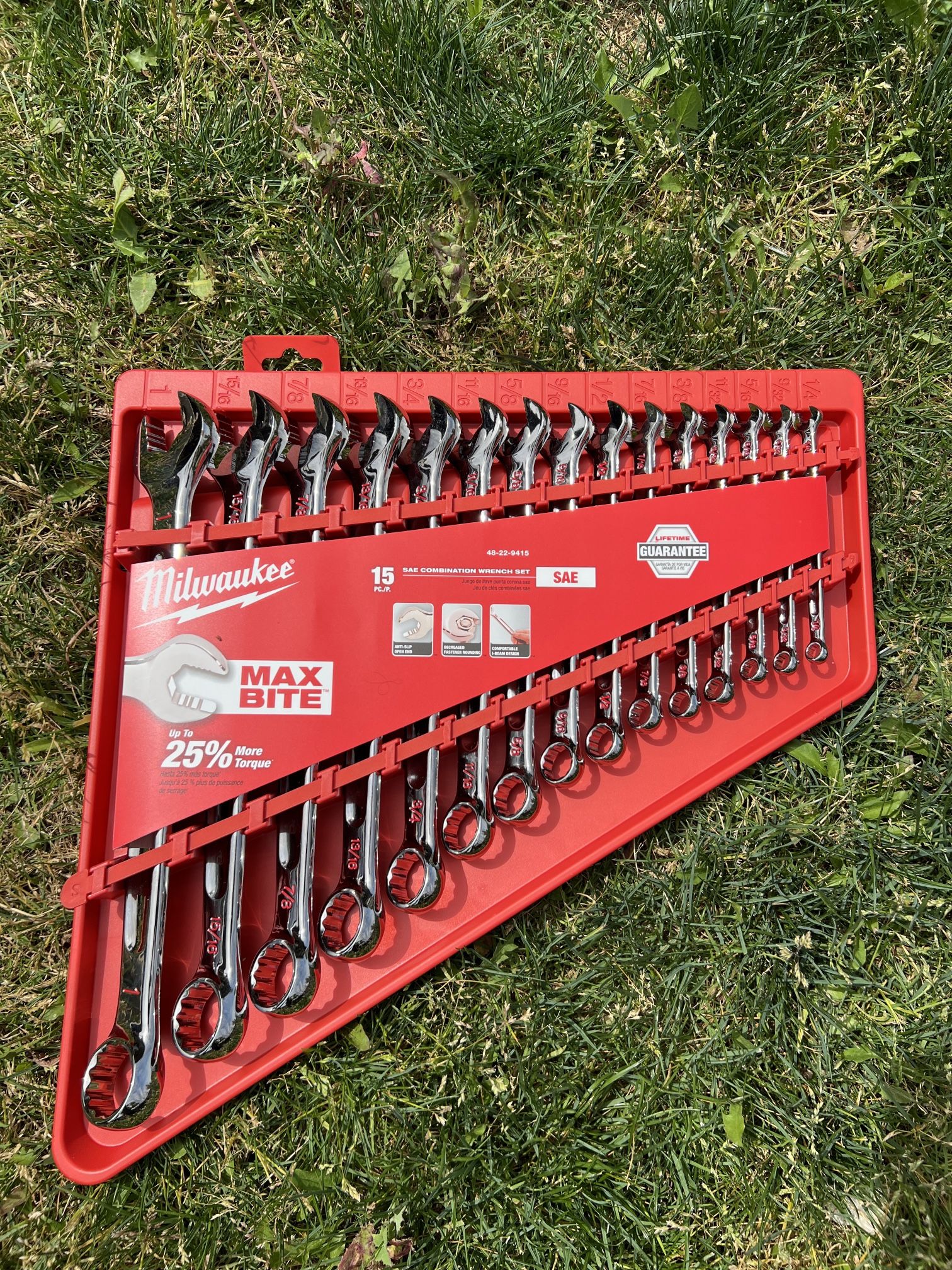 Combination SAE Wrench Mechanics Tool Set (15-Piece)