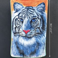 Guardian Tiger Blanket | The Apex Protector - Original Hand-Drawn "Guardian Tiger" Blanket - Phantasm Wilds Collection - Power, Majesty & Home Prot