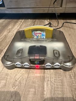 Nintendo 64 with game