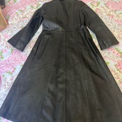 Vintage Long leather jacket