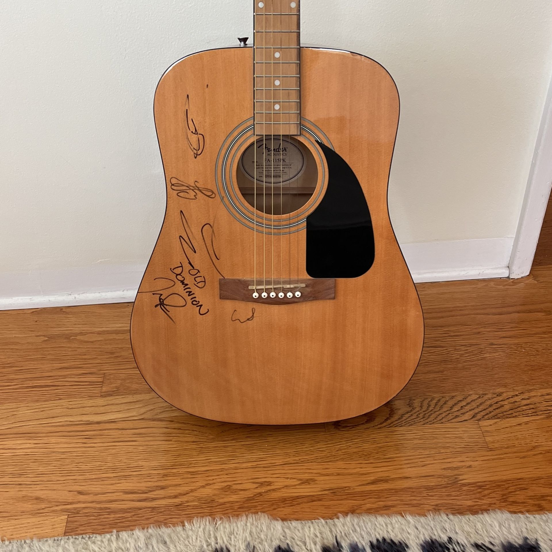 Fender Acoustic Guitar Signed By Old Dominion