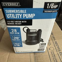 Everbilt 1/6 HP Plastic Submersible Utility Pump