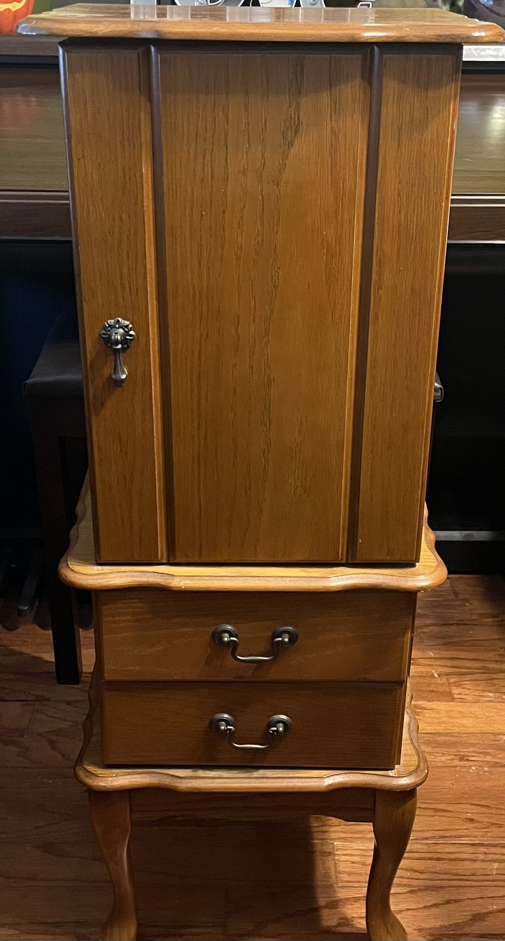 Large Wooden Jewelry Armoire