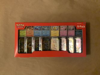 Pokemon - Prismatic Evolutions - Costco 8 Pack Mini Tin Box - Factory Sealed 