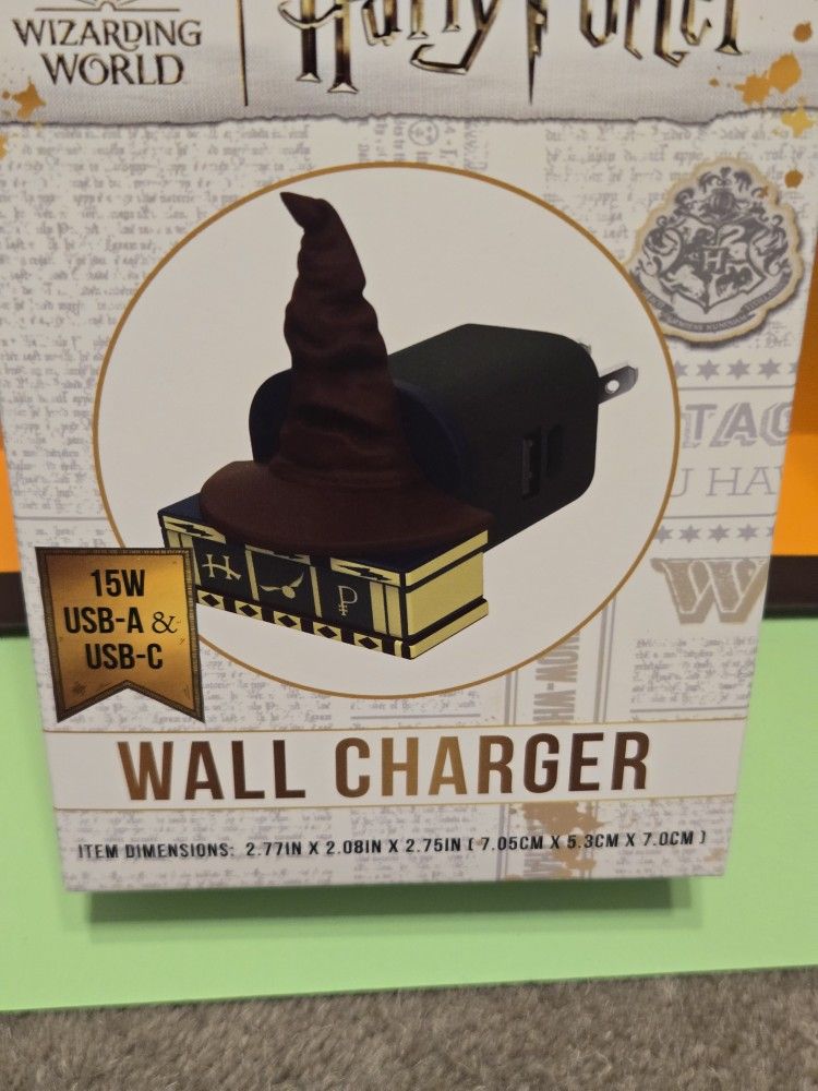 Harry Potter Sorting Hat Wall Charger 15W 2 USB Ports 