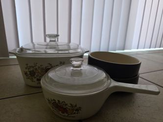 Vintage Cookware Set – Corning Ware "Spice O' Life" & Mikasa Stoneware