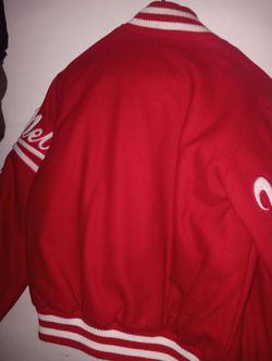 Rare Pelle Pelle Red Varsity Style Jacket