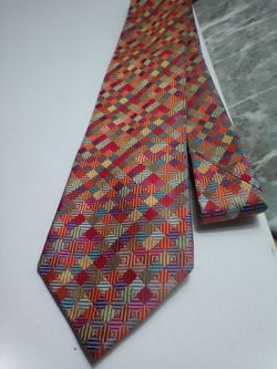 Men's silk Tie , Multicolor Peacock