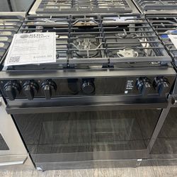 Black Gas Stove Slide In New Samsung 