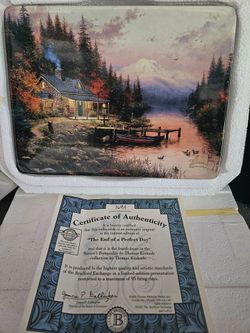 Bradford Exchange Thomas Kinkade 'The End of a Perfect Day' Collector Plate