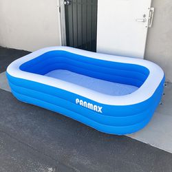 (Brand New) $25 Inflatable Pool for Kids, 95x56x22” Swimming Pool for Outdoor, Garden, Backyard, Summer Water Party 