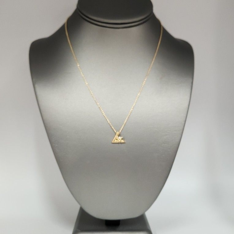 Louis Vuitton LV Volt Necklace in Solid 18k Yellow Gold 0.03 CTW Diamond 16-18”