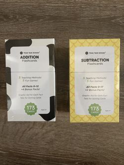 Think Tank Scholar Addition and Subtraction Flashcard Set, Brand New