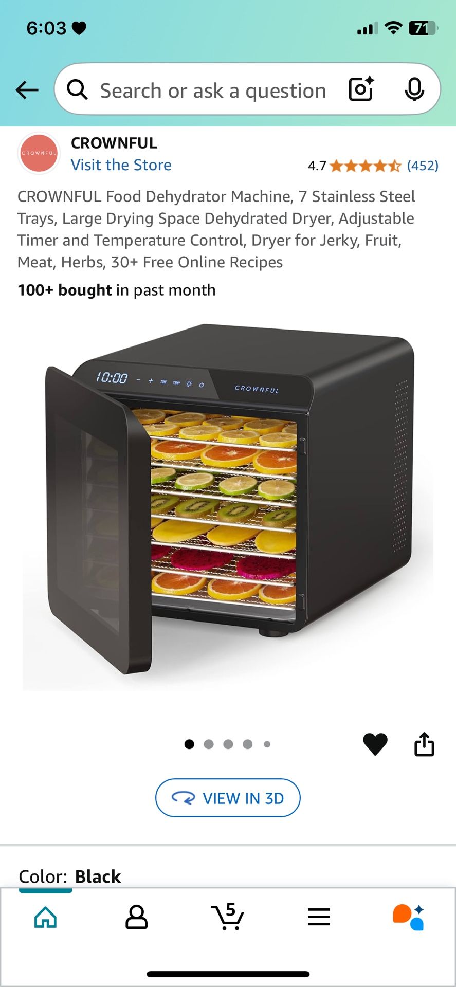 $99 Excellent Food Dehydrator