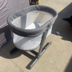 Bassinet, different heights, wheels to make movement easy. $40