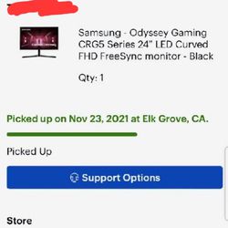 Samsung 24" Led Curved Gaming