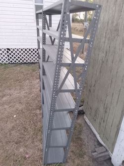 Metal shelves