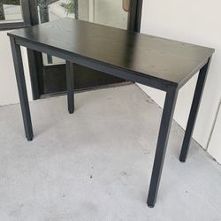 New In Box 40x20x30 Inch Tall Computer Desk Table Steel Legs Laminate Black Top Office Furniture J