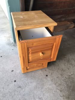 2 Drawer Wood File Cabinet or End Table