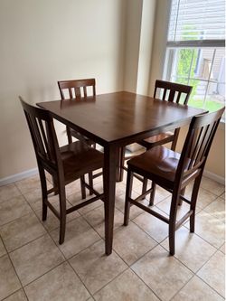 Pub Table with Four Chairs