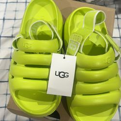 New UGG Sport Yeah Slide Sandals Key Líme Kids Size 1