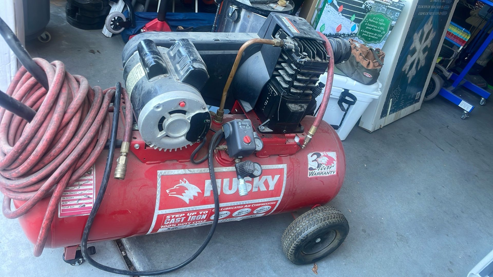 Husky air compressor 26gal 5hp 