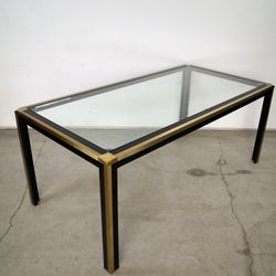 1970’s Mid Century Modern Hollywood Regency Dining Table 