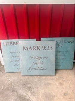 3 Large Square Canvas Wall Decor Set