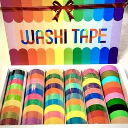 💜💚💗New! Washi Tape Gift Set - 60 Rolls -Scrapbook Paper Crafts Stickers Art