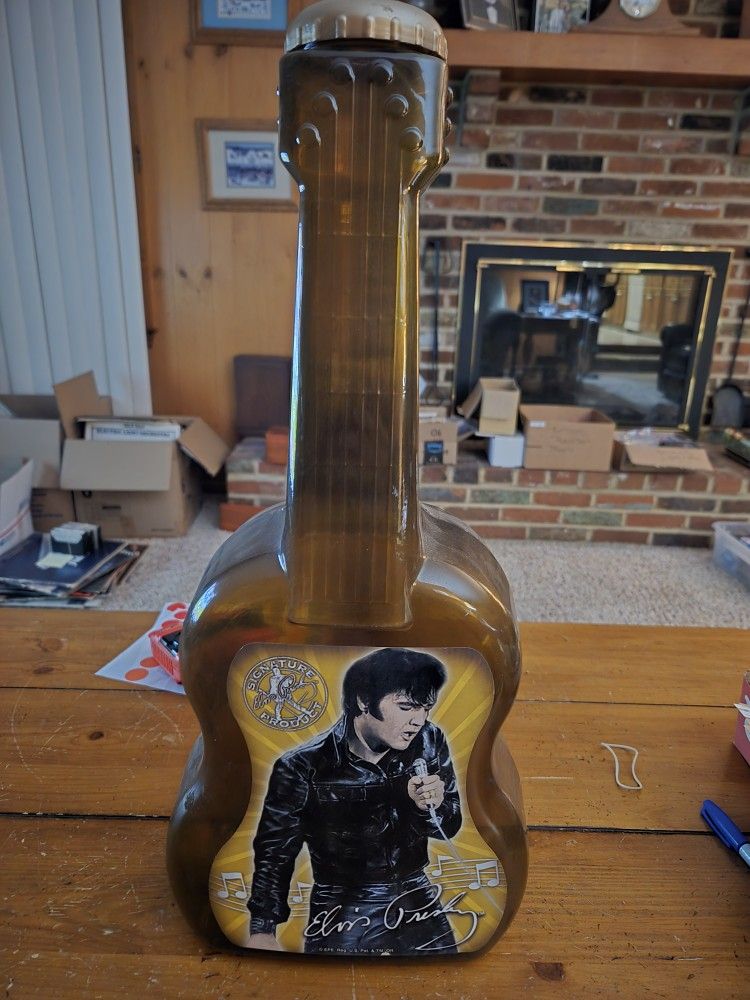 Elvis Presley Plastic Guitar Shaped Bank