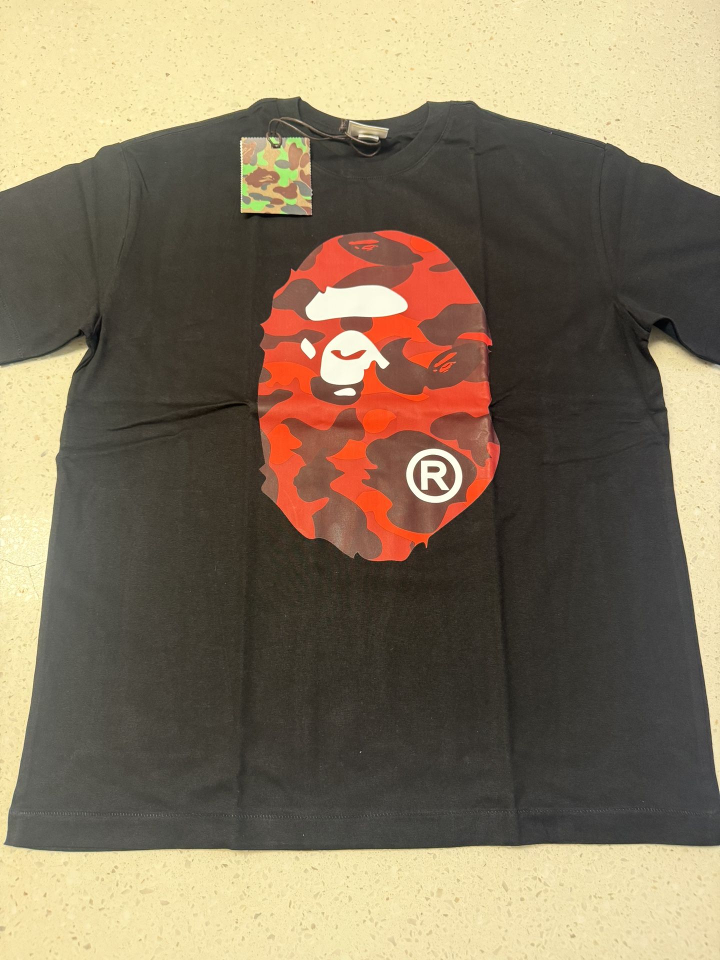 Bape Red Camo Ape Head Tee – Size L – Brand New w/ Tags & Bag