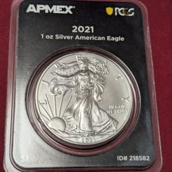 2021 American Silver Eagle Coin 1oz. Apmex PCGS