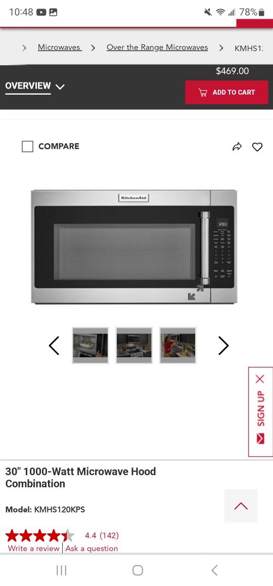 Kitchenaid, KMHS120KPS, Stainless Steel