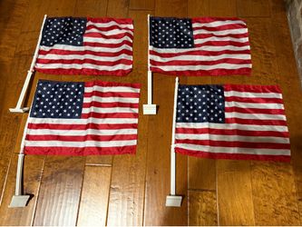 Flags with clips set of 4