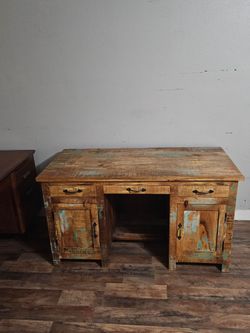 Custom wood desk