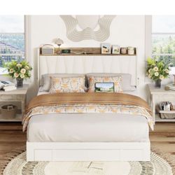 Queen Bed Frame Upholstered 