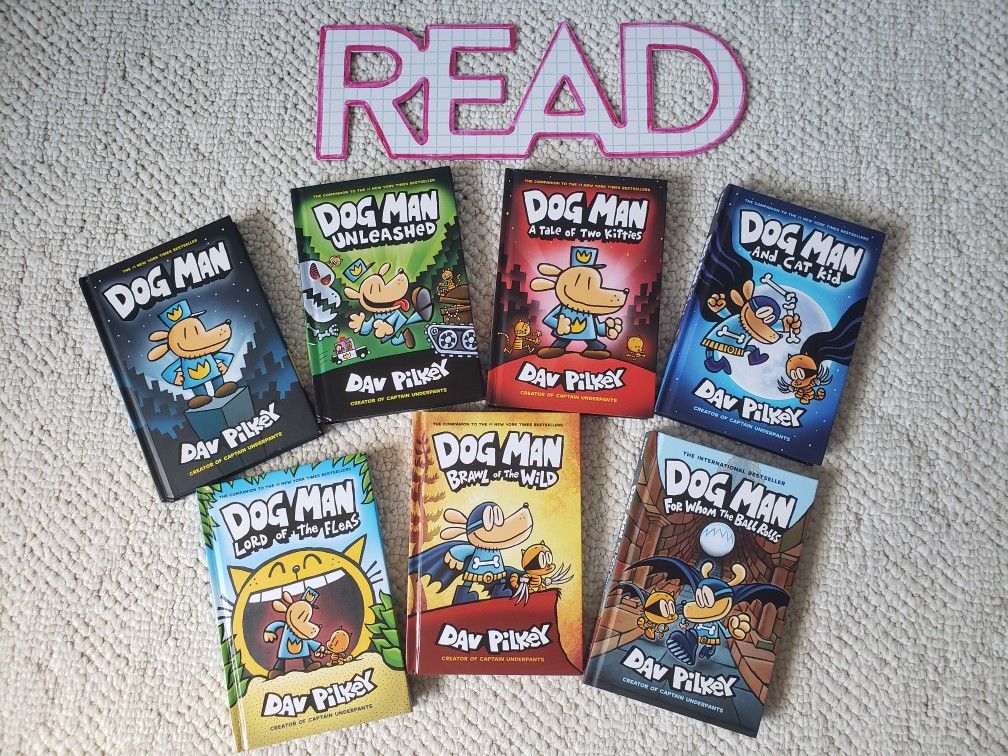 Dog Man Series 1-7 Excellent Kids Books