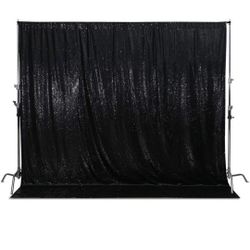1 Panel 10x10ft Black Sequin Backdrop Panel Party Decoration New 