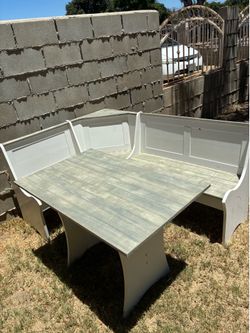Wood Corner Breakfast Nook Set