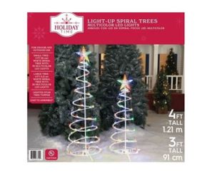 Holiday Time LED Spiral Christmas Tree Set