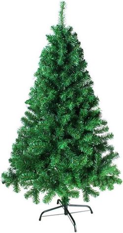 Material Pvc Artificial Hinged Christmas Tree, Green, 5.9 Ft.
