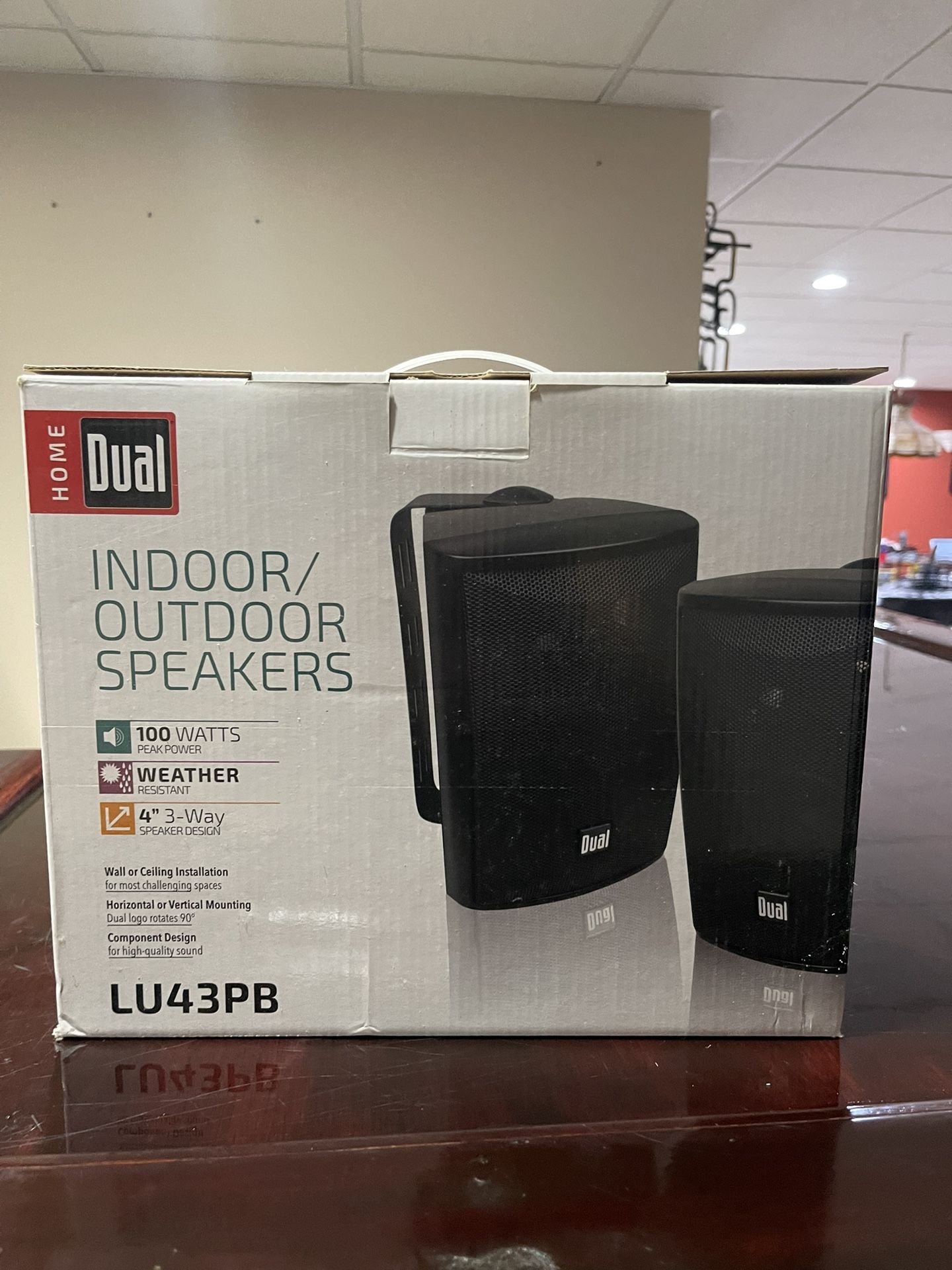 Home Dual brand LU43PB 3-way indoor outdoor wired speakers Brand new in box - never used