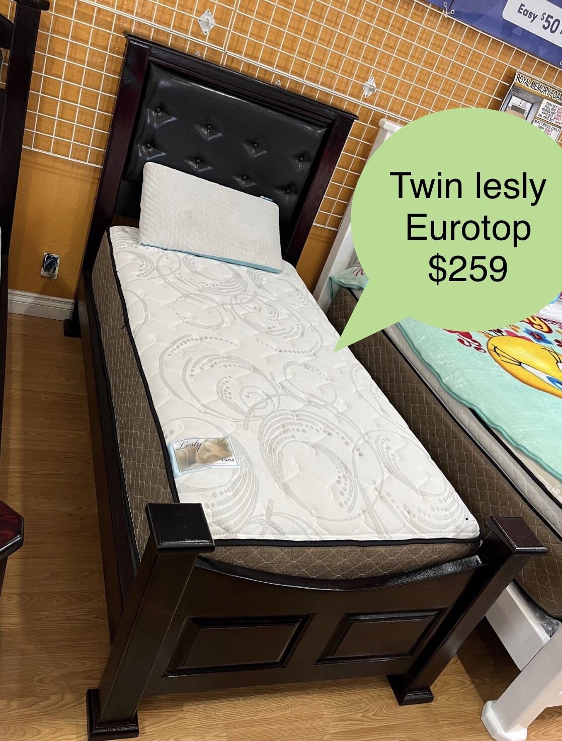 Twin Size Lesly Eurotop Mattress