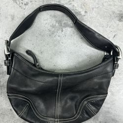 Coach Soho Hobo Black Leather Small Bag
