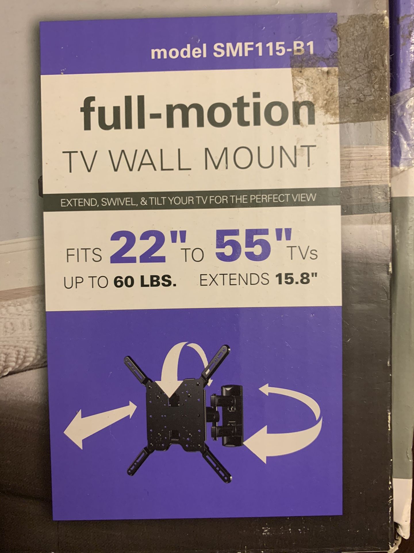 TV Wall Mount 22” to 55” NEW/NOT USED