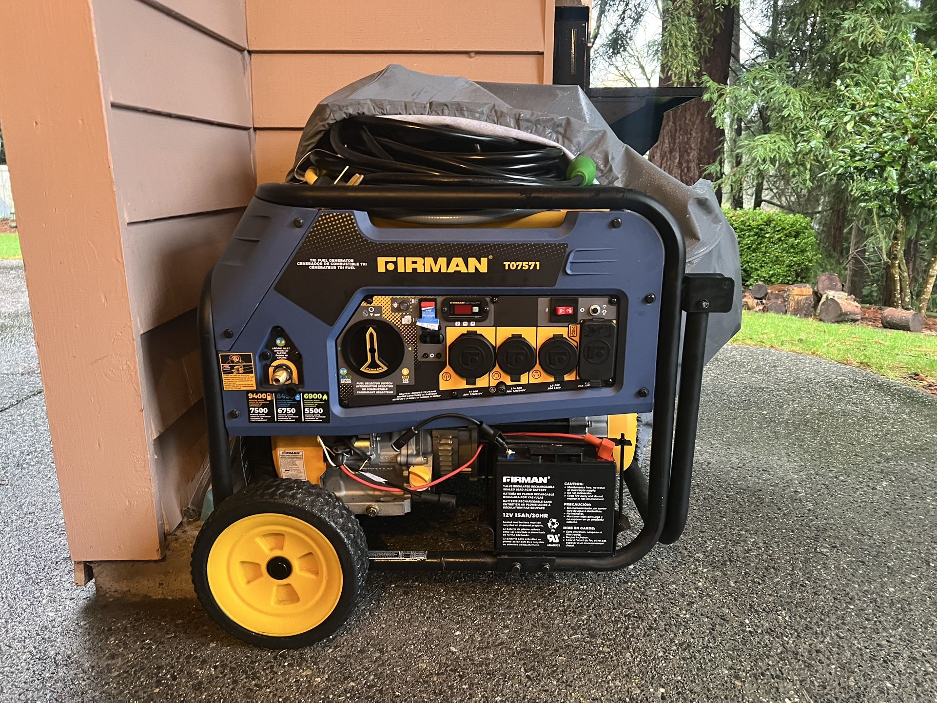 Firman TRI-fuel (Natural Gas NG, Propane, Gasoline) Generator