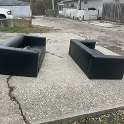 2 Black Love Seat Couches 125$ For Both