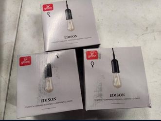 Globe electric single bulb mini pendant light fixture,  multiple available