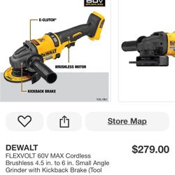 DEWALT FLEXVOLT 60V MAX Cordless Brushless 4.5 in. to 6 in. Small Angle Grinder with Kickback Brake (Tool Only)